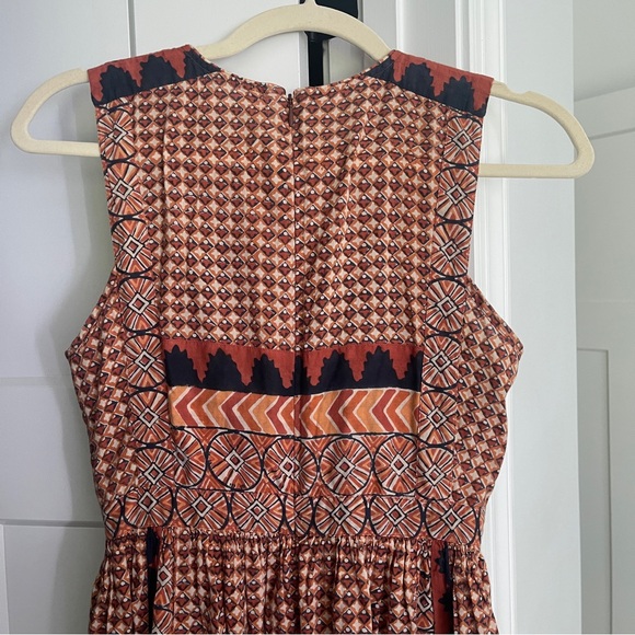 Dôen Tulsi Dress Sleeveless Clay Patchwork Quilted - Picture 7 of 10